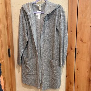 H&M Gray Hooded Women's Cardigan Size Large